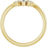 14K Yellow 1/6 CTW Natural Diamond Accented Contour Band