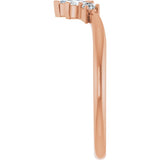 14K Rose Gold 1/6 CTW Natural Diamond Contour Band