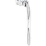 14K White Gold 1/6 CTW Lab-Grown Diamond Contour Band