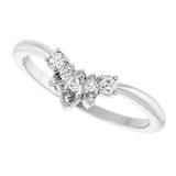 14K White Gold 1/6 CTW Lab-Grown Diamond Contour Band