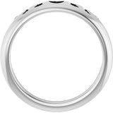 Sterling Silver .015 CTW Natural Diamond Moon Phase Ring