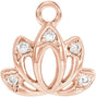 14K Rose Petite Pavé™ .025 CTW Natural Diamond Lotus Flower Dangle