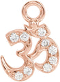 14K Rose Petite Pavé™ .035 CTW Natural Diamond Om Dangle