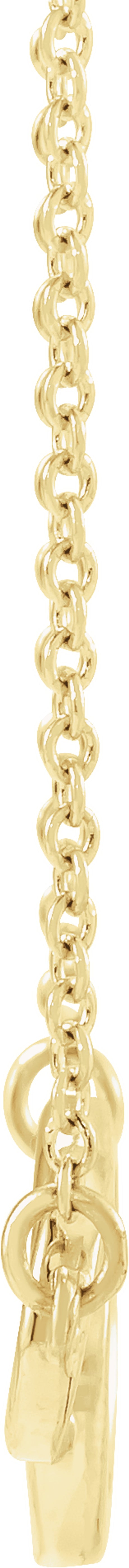 18K Yellow Gold-Plated Sterling Silver Interlocking Circle 16-18" Necklace