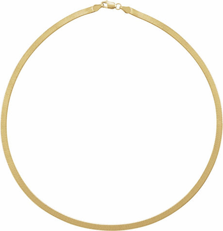 14K Yellow Gold 3.8 mm Flexible Herringbone 20" Chain
