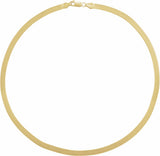 14K Yellow Gold 4.6 mm Flexible Herringbone 16" Chain