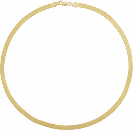 14K Yellow Gold 4.6 mm Flexible Herringbone 20" Chain