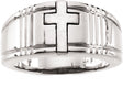 14K White 3.5 mm Cross Band Size 10