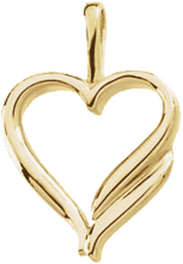 10K Yellow Heart Pendant 