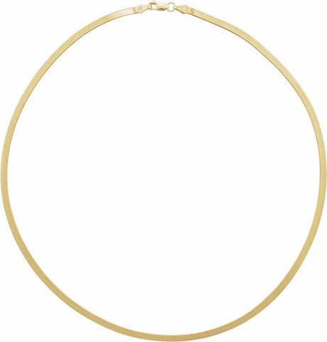14K Yellow Gold 2.8 mm Flexible Herringbone 24" Chain