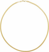 14K Yellow Gold 2.8 mm Flexible Herringbone 24" Chain