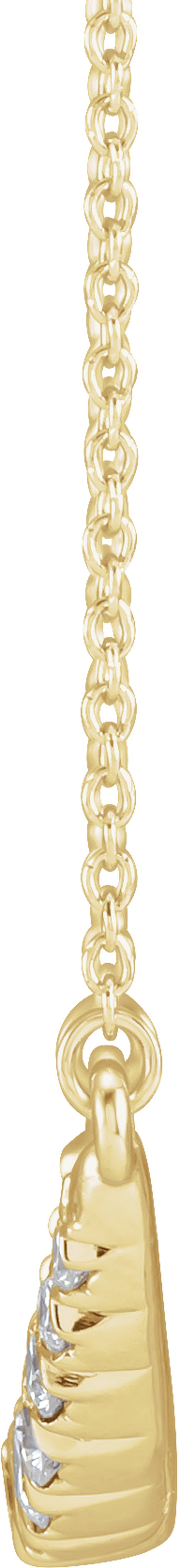 14K Yellow Gold Vermeil 3/4 CTW Lab-Grown Diamond French-Set Bar 18" Necklace