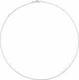 18K White Gold 1 mm Cable 16-18" Chain