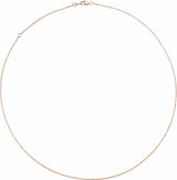 14K Rose 1 mm Adjustable Cable 16-18" Chain