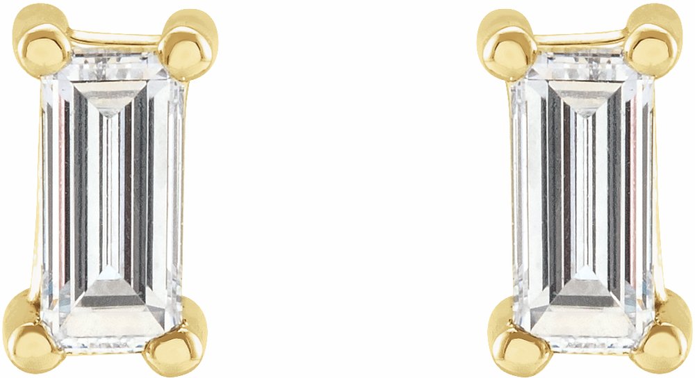 14K Yellow 1/4 CTW Lab-Grown Diamond Stud Earrings