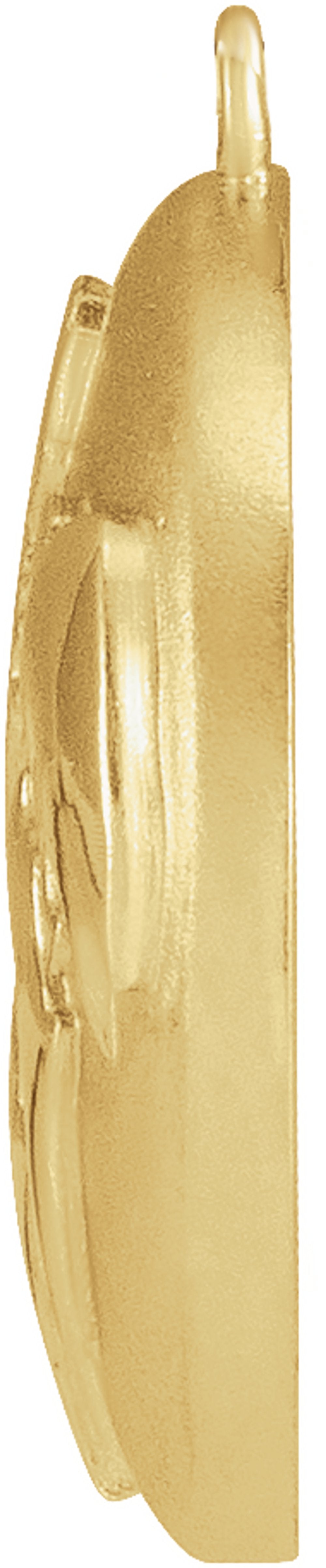 14K Yellow Domed Globe Dangle