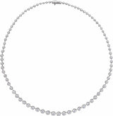 14K White Gold 6 3/4 CTW Lab-Grown Diamond Line 16" Necklace