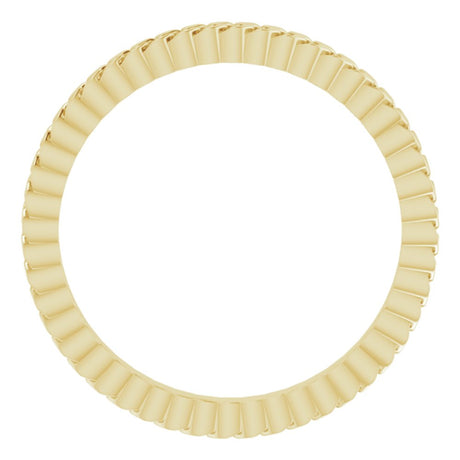 14K Yellow 2 mm Chain Link Band