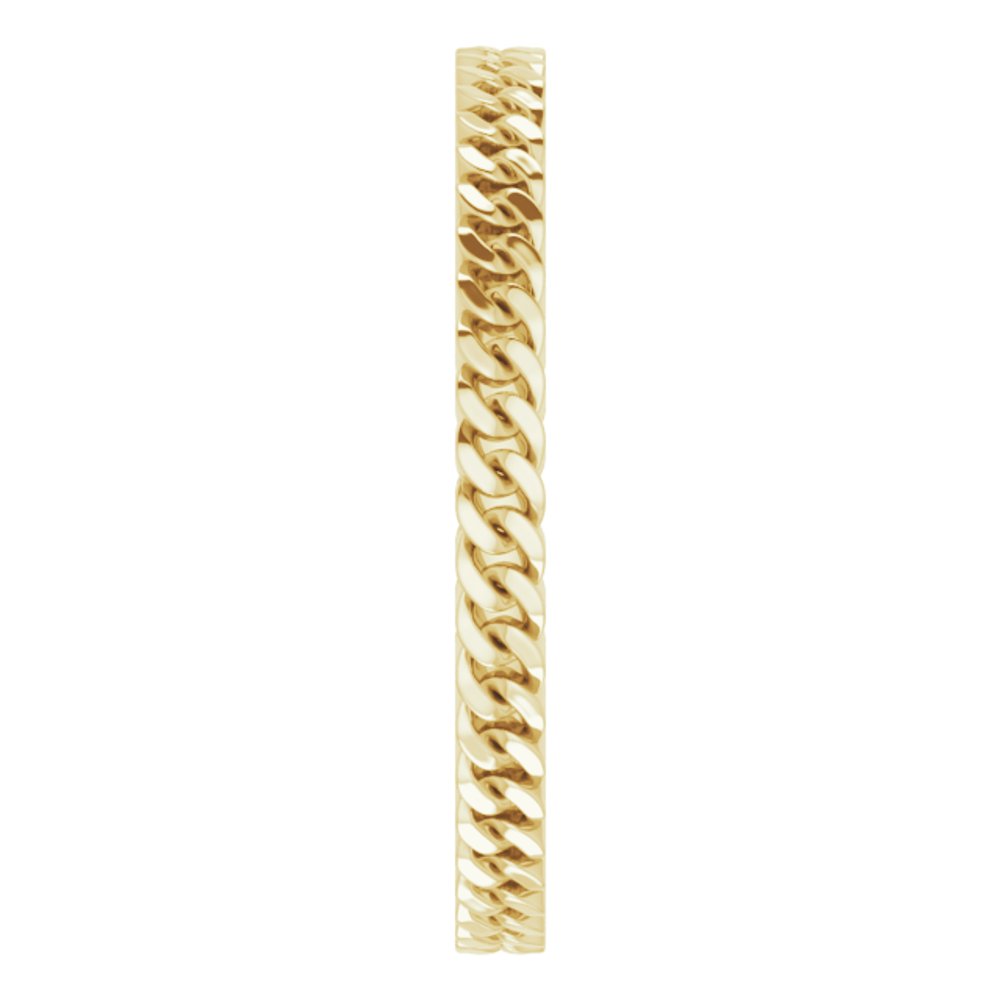 14K Yellow 2 mm Chain Link Band