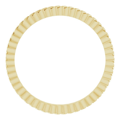 10K Yellow Gold 2 mm Chain Link Band Size 7.5