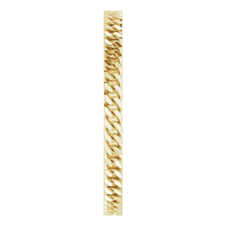10K Yellow Gold 2 mm Chain Link Band Size 7.5