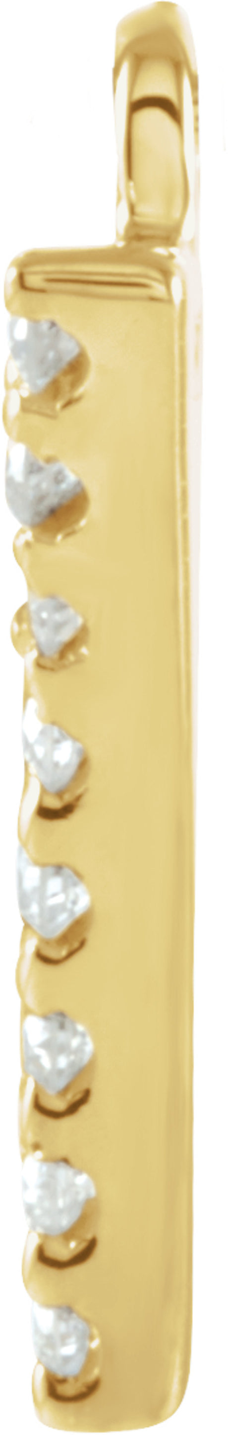 14K Yellow .05 CTW Natural Diamond Numeral 7 Dangle
