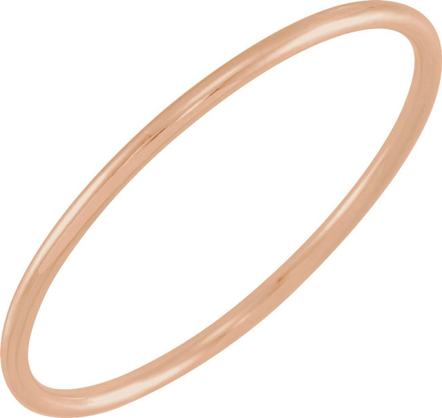 14K Rose Stackable Ring Size 7