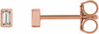 14K Rose Gold .07 CTW Natural Diamond Bezel-Set Earrings