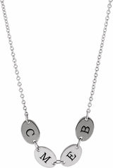 14K White 4-Disc Engravable Family Disc 18" Necklace