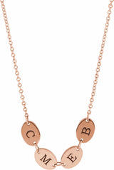 14K Rose 4-Disc Engravable Family Disc 18" Necklace
