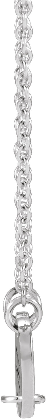14K White Gold 2-Disc Engravable Family Disc 18" Necklace