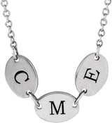 Sterling Silver 3-Disc Engravable Family Disc 18" Necklace