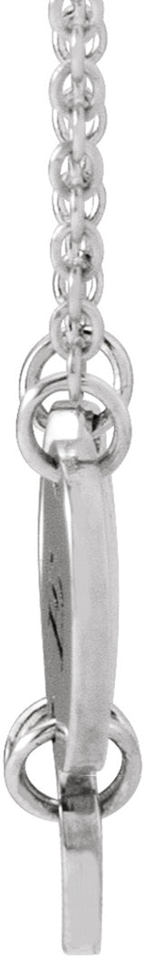 14K White Gold 3-Disc Engravable Family Disc 18" Necklace