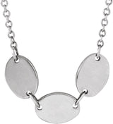 Sterling Silver 3-Disc Engravable Family Disc 18" Necklace