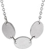 14K White Gold 3-Disc Engravable Family Disc 18" Necklace