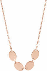 14K Rose 4-Disc Engravable Family Disc 18" Necklace