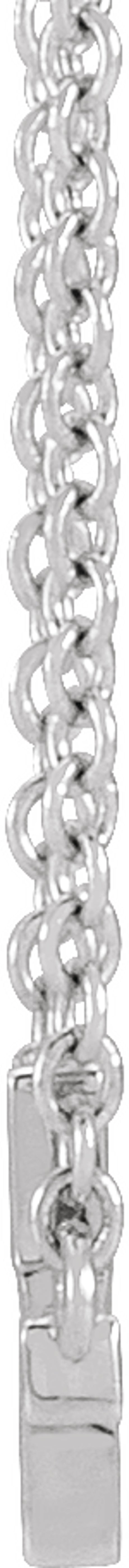 14K White Gold 12x5.9 mm Sideways Cross 16-18" Necklace