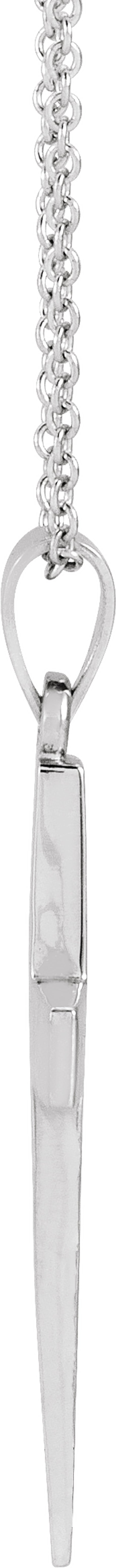 Platinum Cross 18" Necklace

