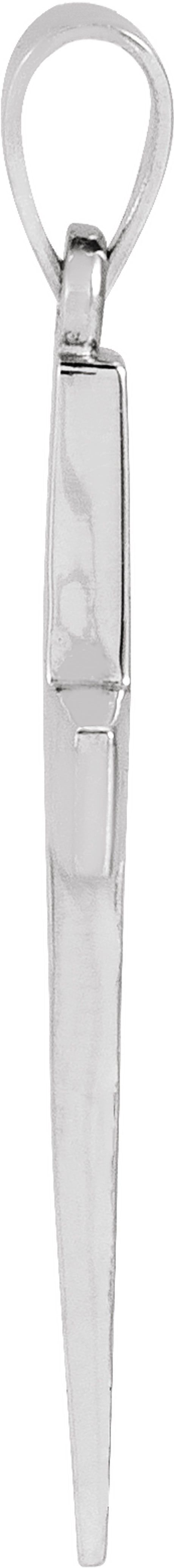 14K White Gold Cross Pendant