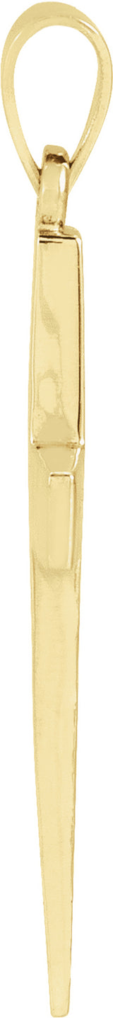 18K Yellow Gold Cross Pendant
