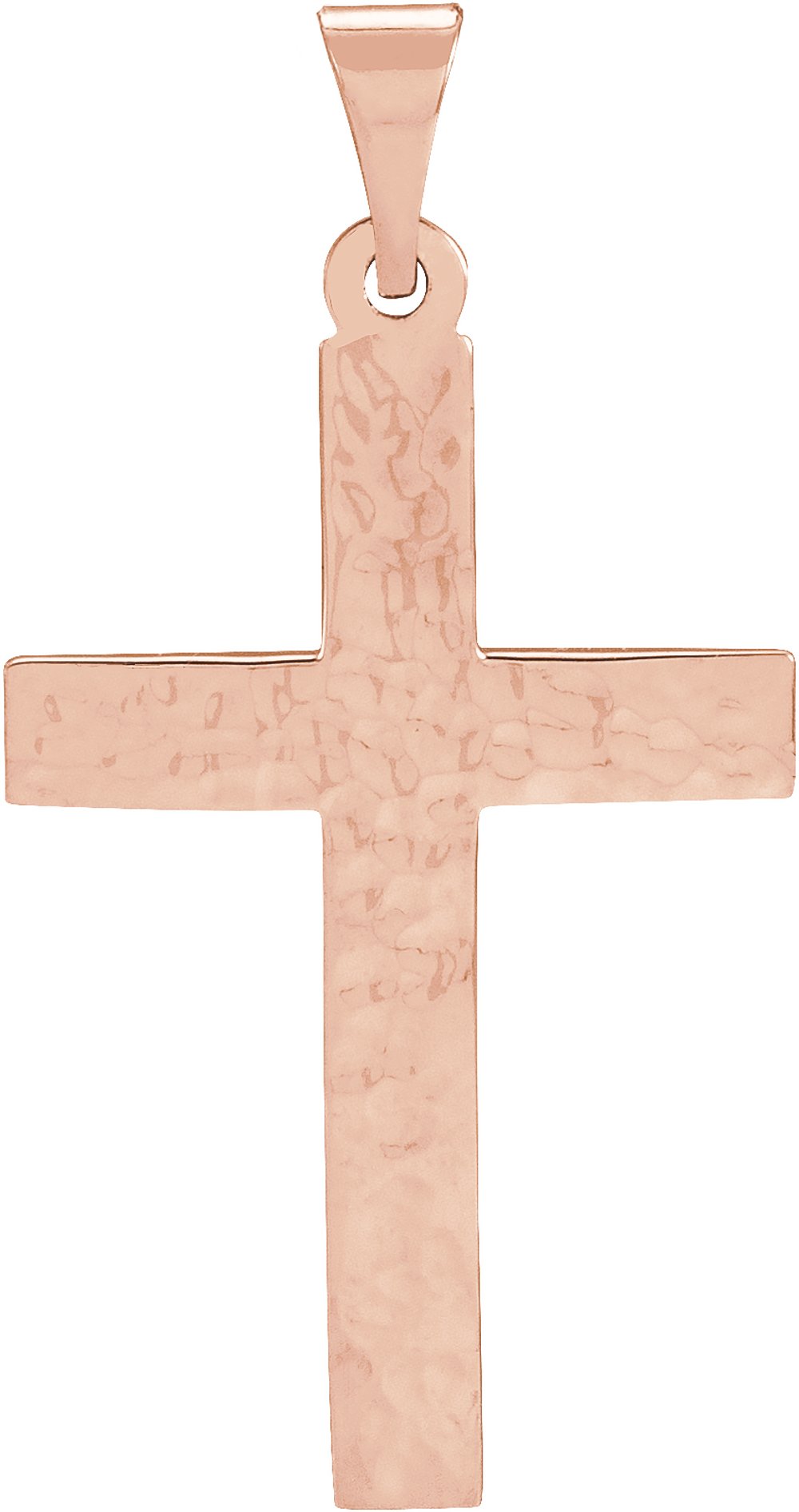 14K Rose Cross Pendant