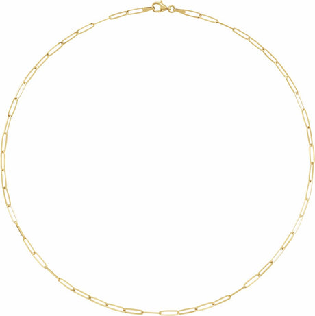 14K Yellow Gold 2.6 mm Paperclip-Style 20" Chain