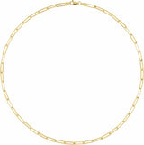 18K Yellow Gold-Plated Sterling Silver 3.85 mm Paperclip-Style 16" Chain