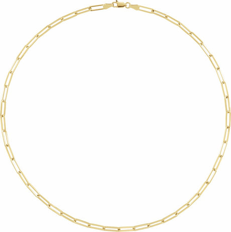 18K Yellow Gold-Plated Sterling Silver 3.85 mm  Paperclip-Style 7" Chain