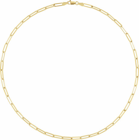 14K Yellow Gold 3.85 mm Paperclip-Style 20" Chain