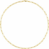 18K Yellow Gold-Plated Sterling Silver 3.85 mm Paperclip-Style 18" Chain