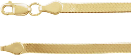 14K Yellow Gold 2.8 mm Flexible Herringbone 7" Chain