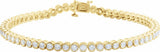 14K Yellow Gold 3 1/6 CTW Natural Diamond Line 7 1/4" Bracelet