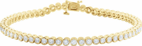 14K Yellow Gold 3 1/6 CTW Natural Diamond Line 7 1/4" Bracelet