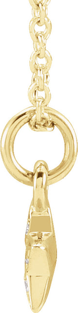 14K Yellow Gold .03 CTW Natural Diamond Youth Petite Star 15" Necklace